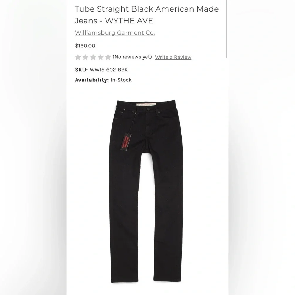 GUC Williamsburg Garment Denim Black Jeans size 24 ladies Rare jeans limited - Picture 3 of 8